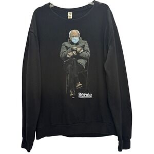 Royal Apparel Bernie Sanders Chair Mittens Meme Graphic Sweatshirt Inauguration